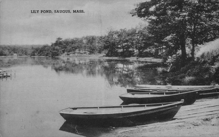 A few boats on the banks of Lily Pond